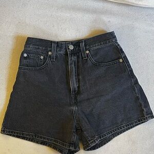 Women's Black Denim Shorts